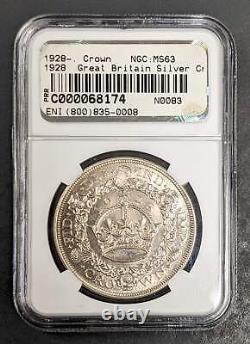 1928 Great Britain Silver Crown George V NGC MS 63 68174D