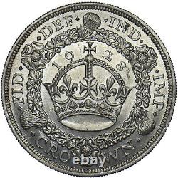 1928 Wreath Crown George V British Silver Coin Superb