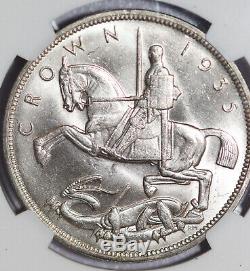 1935 Great Britain George V Crown NGC MS64 silver