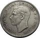 1937 Australia Big Silver Crown Coin Great Britain Uk King George Vi I57935