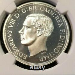 1937 Dated Great Britain Silver Crown Fc 20e Edward VIII Ngc Pf 68 Cameo Scarce
