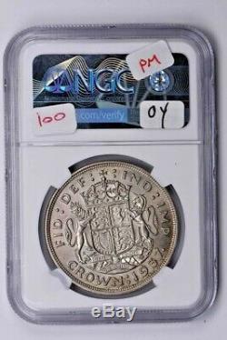 1937 Great Britain 1 Crown NGC MS 63 Witter Coin