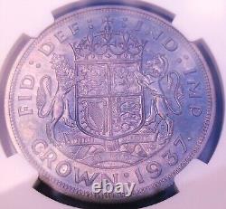 1937 Great Britain Crown, NGC PF 62, nice silver coin # 1488
