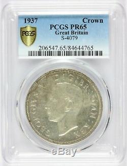 1937 Great Britain One Crown Silver Proof Coin PCGS PR 65 KM# 857