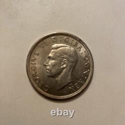 1948 Great Britain United Kingdom King George VI Vintage Half Crown Coin
