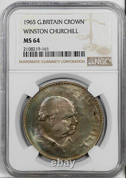 1965 Great Britain Crown Winston Churchill Ngc Ms 64 Toned
