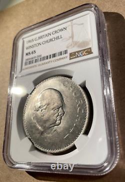 1965 Great Britain One Crown NGC MS 65 Winston Churchill Copper-Nickel