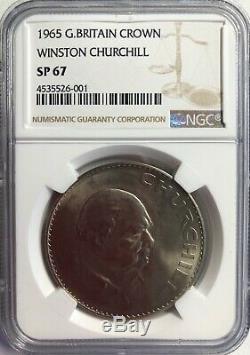 1965 Winston Churchill Crown Great Britain NGC SP67 FINEST KNOWN MEGA-RARITY