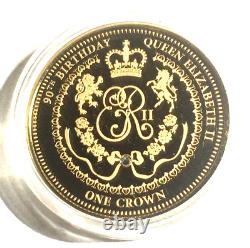 2016 Great Britain 1 Crown Golden Coin Queen Elizabeth 90th Birthday 40mm