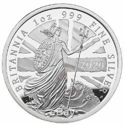 2020 Great Britain 1 oz Britannia £2.999 Silver Proof Coin