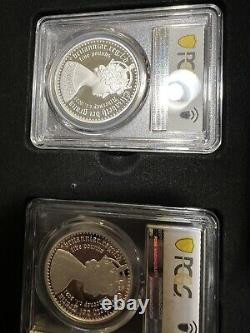 2021 New Gothic Crown Alderney PCGS PR70 Set of 2 £5 Coin Silver Great Britain