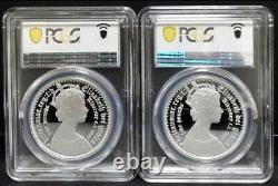 2021 New Gothic Crown Alderney PCGS PR70 Set of 2 £5 Coin Silver Great Britain