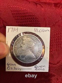 Britain Queen Anne 1/2 Crown 1714 silver