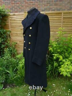 British Royal Navy Naval Officer's Greatcoat Overcoat, Queen's Crown