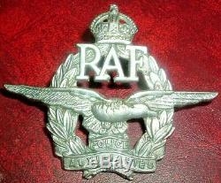 Cap Badges-original Kings Crown Ww2 Royal Air Force Police Auxiliary