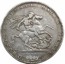 #E5201 Great Britain Silver Crown 1819 ANNO LX St. George & Dragon