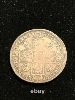 ENGLAND 1731 Silver Half Crown, George II, S-3692 VF Pretty Coin, Great Britain