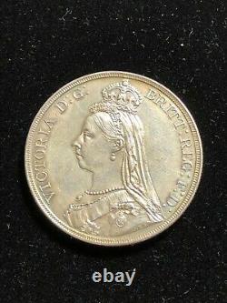 ENGLAND 1887 Silver Crown, Victoria Jubilee, S3921 UNC Grade, Great Britain