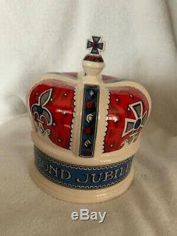 Emma Bridgewater Diamond Jubilee Crown Jar Rare! QEII 60th Anniversary