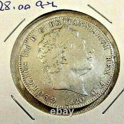 GREAT BRITAIN 1820 Crown King GEORGE III Sterling SILVER 28.00 Grams