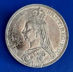 GREAT BRITAIN / 1887 Crown Queen Victoria AU-UNC