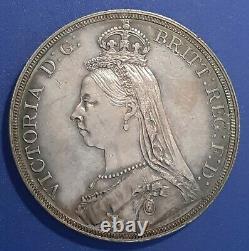 GREAT BRITAIN / 1887 Crown (with hairlines) Queen Victoria