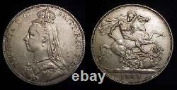 GREAT BRITAIN 1889 Silver Crown VF