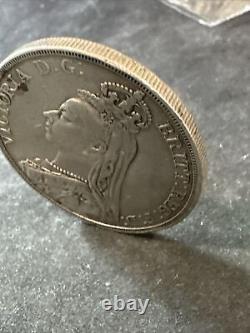 GREAT BRITAIN 1890 Silver (. 925)coin 1 Crown Queen Victoria (1819 1901)