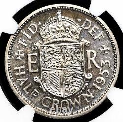 GREAT BRITAIN 1953 Elizabeth II Coronation Proof 1/2 Crown, NGC PF66 Cameo