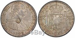 GREAT BRITAIN. George III nd(1797) AR Dollar. PCGS MS61 Countermark UNC Details