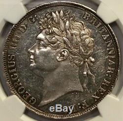 GREAT BRITAIN George IIII Silver Crown 1821 Secundo NGC UNC Details (CLN)
