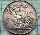 Great Britain Queen Victoria 1893 Crown St George On Horseback Silver High Grade
