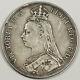 Great Britain Uk 1891 Silver Crown Coin Xf Victoria Jubilee Head Km#765