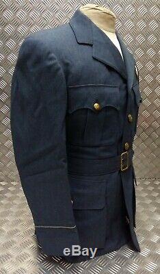 Genuine British RAF No1 WW2 Pattern Pilot Officer Dress Jacket Kings Crown 1950s