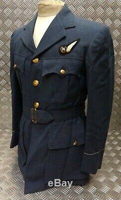 Genuine British RAF No1 WW2 Pattern Pilot Officer Dress Jacket Kings Crown 1950s
