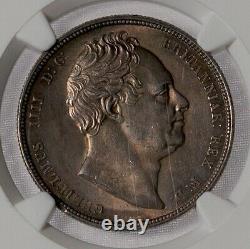 Great Britain, 1/2 Crown 1834 PCGS MS61, Outstanding Toning, Highlights