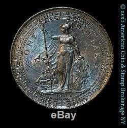 Great Britain 1 Trade Dollar 1902 B UNC BU silver KM# T5 Frosty Gem