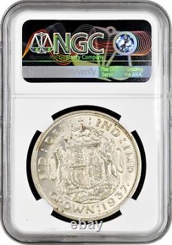 Great Britain 1 crown 1937, NGC MS62, Coronation of King George VI silver coin