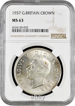 Great Britain 1 crown 1937, NGC MS63, Coronation of King George VI silver coin