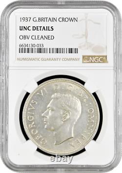 Great Britain 1 crown 1937, NGC UNC Details, Coronation of King George VI