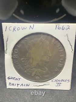 Great Britain 1662 1 Crown Charles II