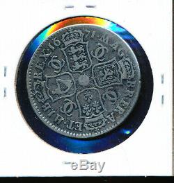 Great Britain 1671 Charles II Silver 1/2 Crown Nice Coin