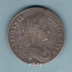 Great Britain. 1673/2 Overdate Charles 11 Crown. QVINTO. AF/F