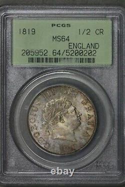 Great Britain 1819 1/2 Crown PCGS MS 64 Old Green Holder S426