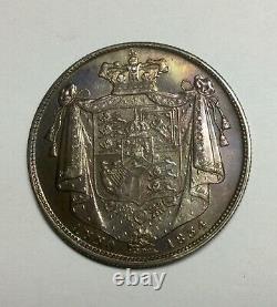 Great Britain 1834 William IV Half Crown Gorgeous Original Toned Choice Coin