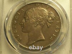 Great Britain, 1844 Victoria Crown. PCGS XF Details. 94,000 Mintage