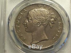 Great Britain, 1844 Victoria Crown. PCGS XF Details. 94,000 Mintage