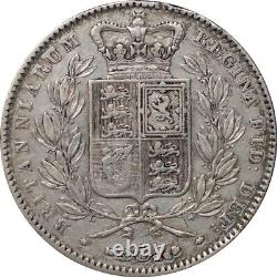 Great Britain 1845 silver crown Queen Victoria