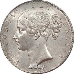 Great Britain 1847 Victoria Young Head Silver Crown CGS 75