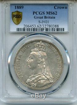 Great Britain 1889 Queen Victoria Crown Graded By Pcgs Ms-62 Unc